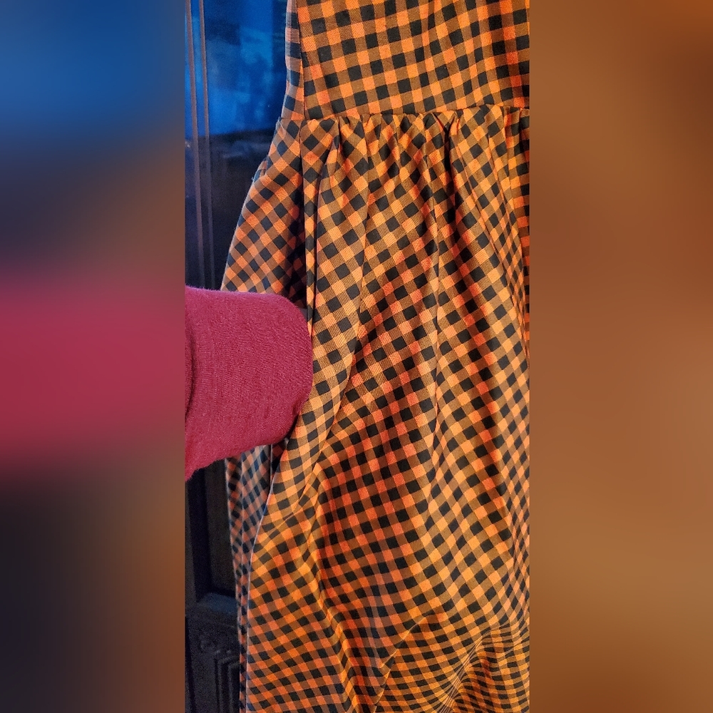 Corset Skirt in Orange Pumpkin Gingham - Picture 15 of 16